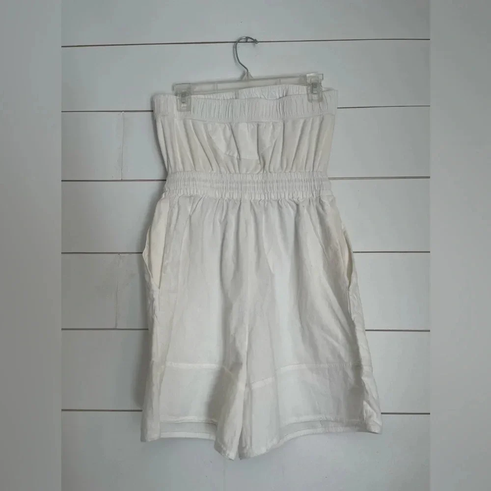 Free People FP Beach Akoi Tube Romper
Dress Ivory Smocked Solid nwot - Picture 8 of 16